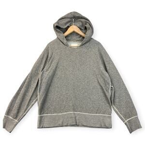 Gap Mens Hoodie Sweatshirt Heathered Taupe Brown 100% Cotton Sz Large